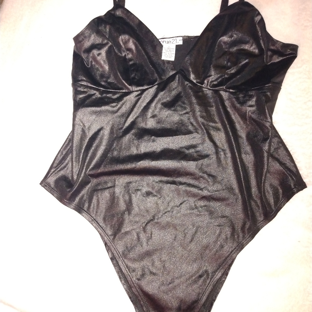 Rue21 Black Chemise with Plunging V-Neckline